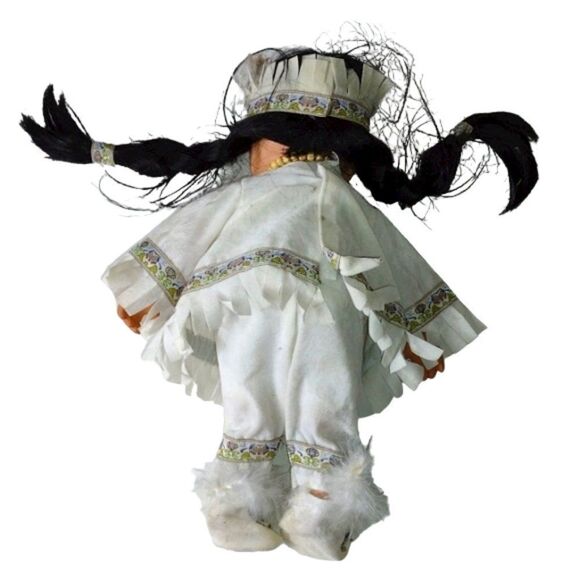 14" Sweet Doll Handmade Embroidered Native American Indian First Nation Outfit - Picture 2 of 10